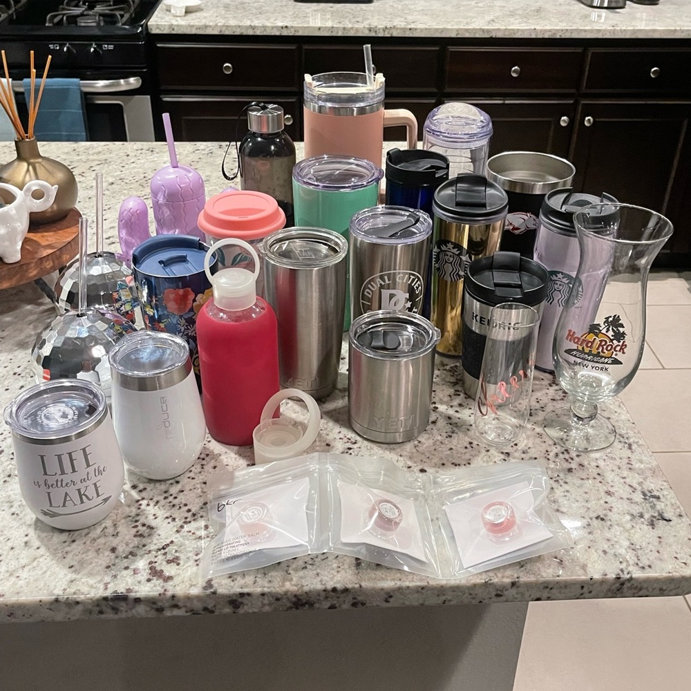 Water Bottles, Travel Mugs, Cups, Etc.